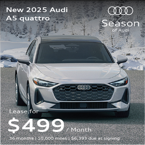 front facing 2025 Audi A5 parked